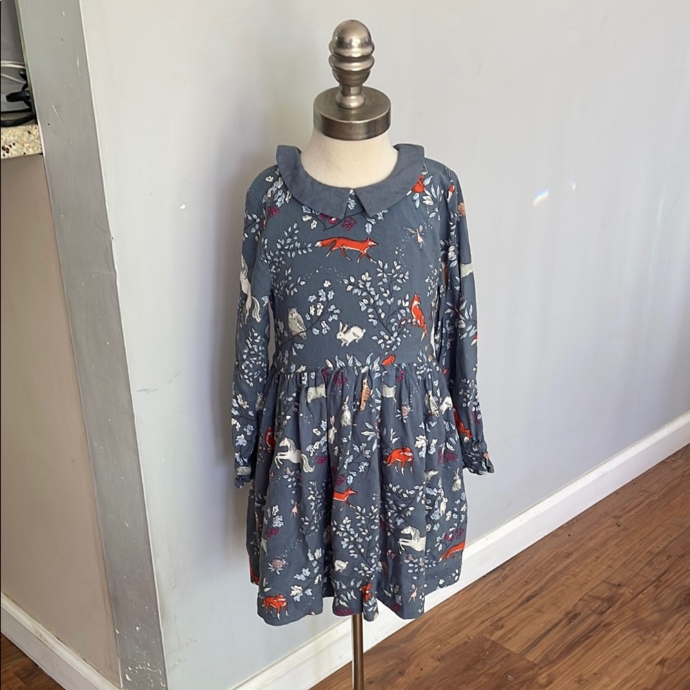 Mini Boden Blue and White Casual dress with Peter Pan Collar - Picture 1 of 10